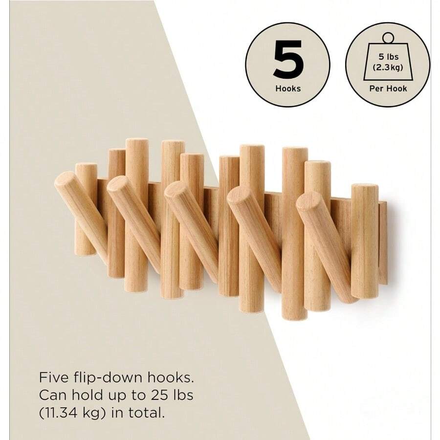 5 Wall Mounted Coat Hook Combines Useful And Art Bevelled Pine