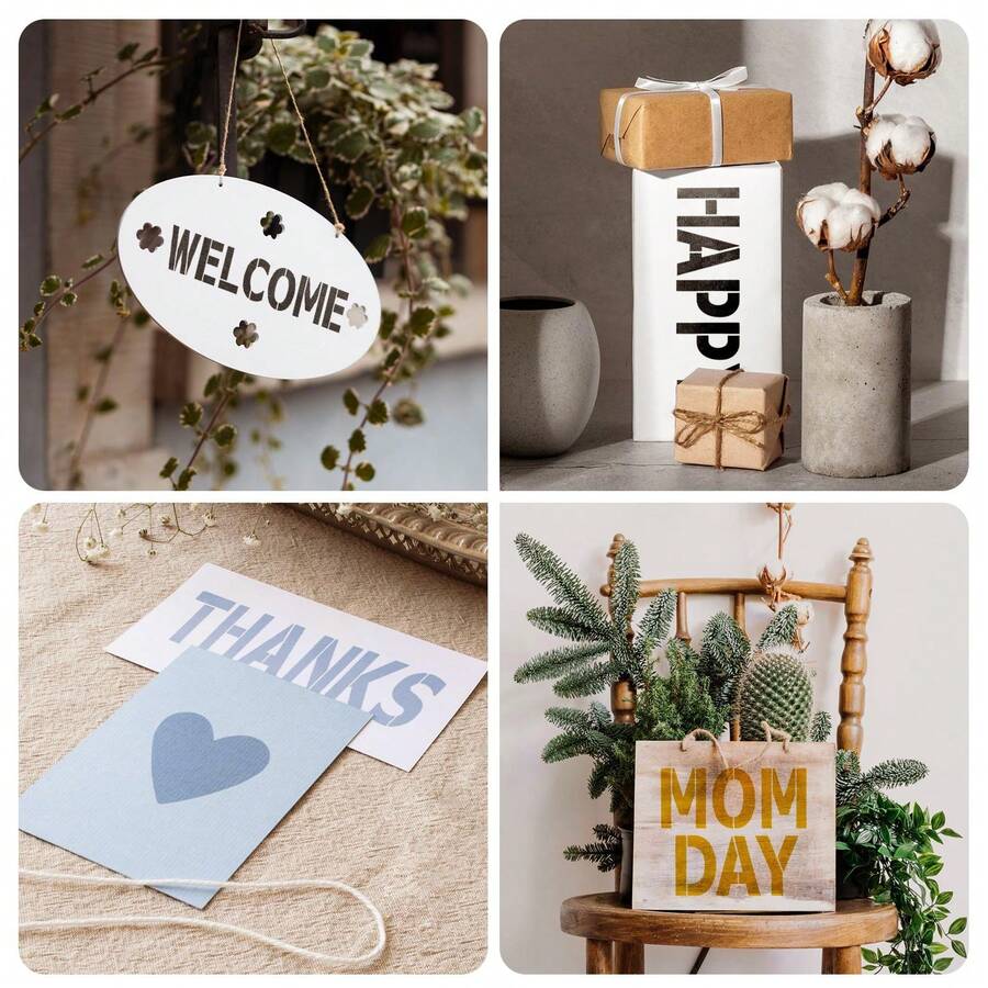 Large Letter Stencils 4 Inch, Thickene Symbol Numbers Craft Stencils