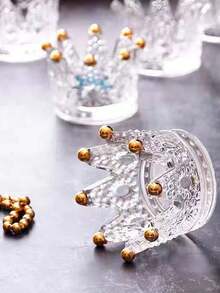 1 Giá trang trí đa năng, Thiết kế vương miện pha lê hình cô gái dễ thương, Trang sức/Trưng bày/Đế nến - Nhiều màu - Xem 1