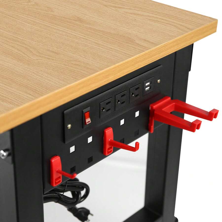 GOODSILO Versatile Adjustable Workbench With Power Outlet HeavyDuty