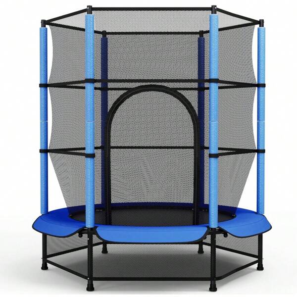 Trampolin Outdoor Ø140cm,Trampolin Indoor Kinder mit Sicherheitsnetz,Gartentrampolin für Training & Unterhaltung,Kinder Trampolin bis 50 kg