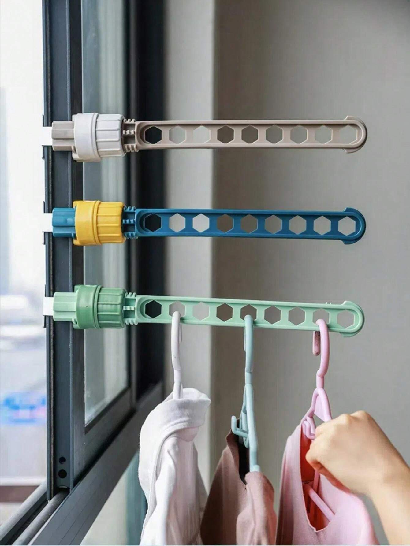 1pc Multi-Hole Clothes Drying Rack, 9-Hole Window Sill Clothes Drying ...