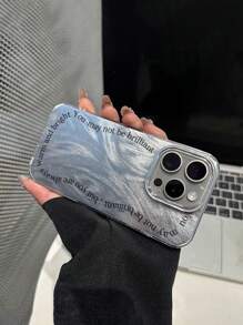 1个羽毛网状闪光防震手机壳，带单个英文字母，简约设计，兼容 X、XR、XS Max、11、12、13、13Pro、13ProMax、14ProMax、15、15Pro、15Plus、15ProMax、 16、16Pro、16Plus、16ProMax系列，国际版，非国内版 - 彩色 - 查看 4