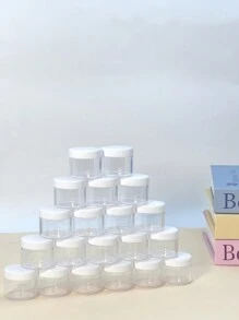 1pc/5pcs/10pcs Bộ chai du lịch 5g/10g/15g/20g, Dùng cho gia đình & sử dụng hàng ngày, Phụ kiện du lịch thiết yếu, Hộp đựng có nắp vặn, Dùng cho sản phẩm làm đẹp, Tinh dầu, Dùng cho sữa tắm/dầu xả/dầu gội/sữa rửa mặt/xà phòng rửa tay/xà phòng rửa chén/kem dưỡng da - trắng - Xem 10