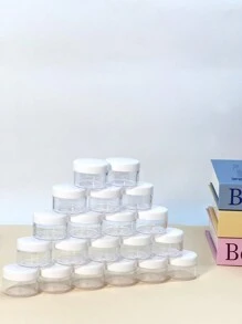 1pc/5pcs/10pcs Bộ chai du lịch 5g/10g/15g/20g, Dùng cho gia đình & sử dụng hàng ngày, Phụ kiện du lịch thiết yếu, Hộp đựng có nắp vặn, Dùng cho sản phẩm làm đẹp, Tinh dầu, Dùng cho sữa tắm/dầu xả/dầu gội/sữa rửa mặt/xà phòng rửa tay/xà phòng rửa chén/kem dưỡng da - trắng - Xem 9