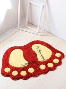 1 stuk creatieve asymmetrische zachte absorberende antislipmat, pootvormige badmat, badkamer/woonkamer/slaapkamer/hal vloermat, badkamerdecoratie, badkameraccessoires, terug naar school