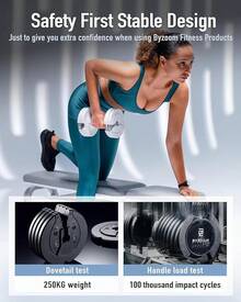 Adjustable Dumbbell 12.5/25lb Set Of 2 Or Single Unit Piece Weight Training Fitness Exercise Body Workout 5 In 1 For Home Gym Beginners Woman - trắng - Xem 5
