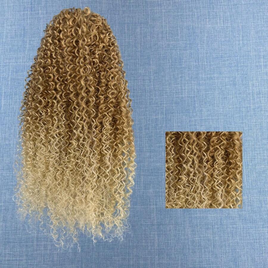 EVA Ponytail Clip-In 70cm - FASHION CLASSIC - Bio Fiber Curly Hair. - 漸變金色 - 查看 1