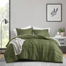 2/3 Pieces Bedding Comforter Set,Cozy Premium All Season Home Textile Fits Modern Bedroom Décor, Only 2-Pcs-Set For Twin-Twin XL Size,Christmas New Year Holiday Gifts - 橄欖綠 - 查看 7