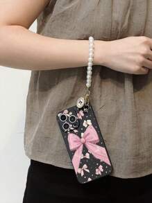 1 个黑色 TPU 蝴蝶结图案防摔手机壳和 1 个珍珠蝴蝶手链，兼容 Apple/Android/OPPO/Redmi 防水防震防刮 - 彩色 - 查看 4