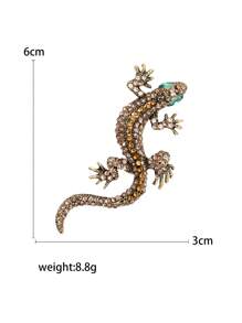Emaille Strass Eidechsen Brosche für Frauen, Chamäleon Brosche, Gecko Brosche, Tier Pin, Party und Bankette Schmuckzubehör Geschenk - Eidechse-Chamäleon-Gecko - Übersicht 19