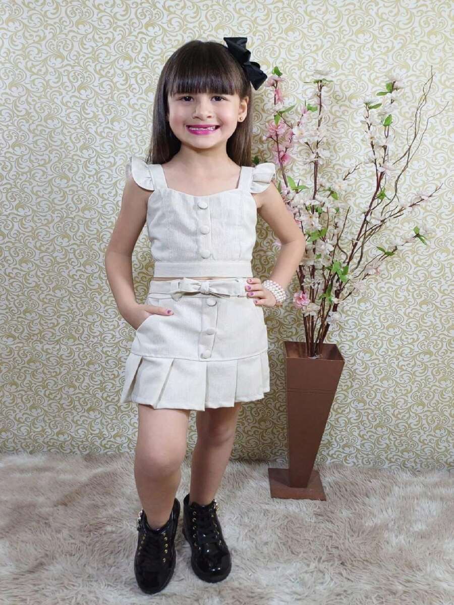 KIDS SHIRRING WAIST SKIRT 4-10 WE ALWAYS HAVE ALEXANDRIA