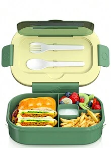 Hộp đựng cơm trưa Bento vuông 1 ngăn - Thiết kế chống rò rỉ an toàn, dễ rửa bằng tay, đầy đủ đồ dùng nhà bếp, giải pháp lưu trữ và sắp xếp lý tưởng - Nhiều màu - Xem 11