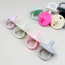 1pc Silicone Baby Pacifier, Multi-Color Available, Suitable For Baby Gripping, Christmas Gift - Multicolor - View 6