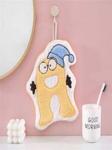 Khăn tay chữ hoạt hình, treo, thấm hút mạnh, nhanh khô, dùng tại nhà không rụng, khăn tay trẻ em/vải lau phòng tắm dày - nhiều màu - Xem 8