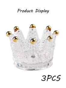 1 Giá trang trí đa năng, Thiết kế vương miện pha lê hình cô gái dễ thương, Trang sức/Trưng bày/Đế nến - Nhiều màu - Xem 9