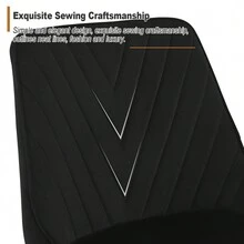 CLIPOP Bar Stools Set Of 2 Velvet Padded Breakfast Bar Chairs With Backrest And Metal Legs,Industrial High Back Dining Stools For Home Kitchen Counter Pub Island - Black - View 8