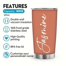Customized Stainless Steel Car Mug, DIY Engraved Insulated Tumbler, Personalized Simple & Stylish Beer Cup, Suitable For Party, Birthday, Anniversary, Halloween & New Year Gift