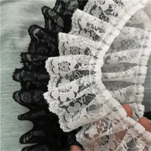 6CM Wide HOT Embroidery White Black 3D Flower Lace FabricTrim Ribbon DIY Sewing Applique Collar Dress Wedding Guipure Decor 1/2/3yard, 4th Of July,Mothers Day,Teacher Gifts, - Multicolor - View 6