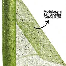 Decorative Screen Christmas Ribbon Green Mesh Sequins Shiny Luxury 24cm X 5 Meters – Magizi - màu xanh lá - Xem 2