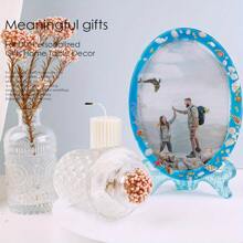 2pcs (1pc Rectangular + 1pc Oval), Resin Mold For DIY Photo Frame, Rectangular & Oval Frame Stand Mold With Base Stand, Silicone Mold For DIY Wedding, Valentine's Day, Anniversary Gift, Home Decor, Gift For Family & Friends, Holiday & Birthday Gift