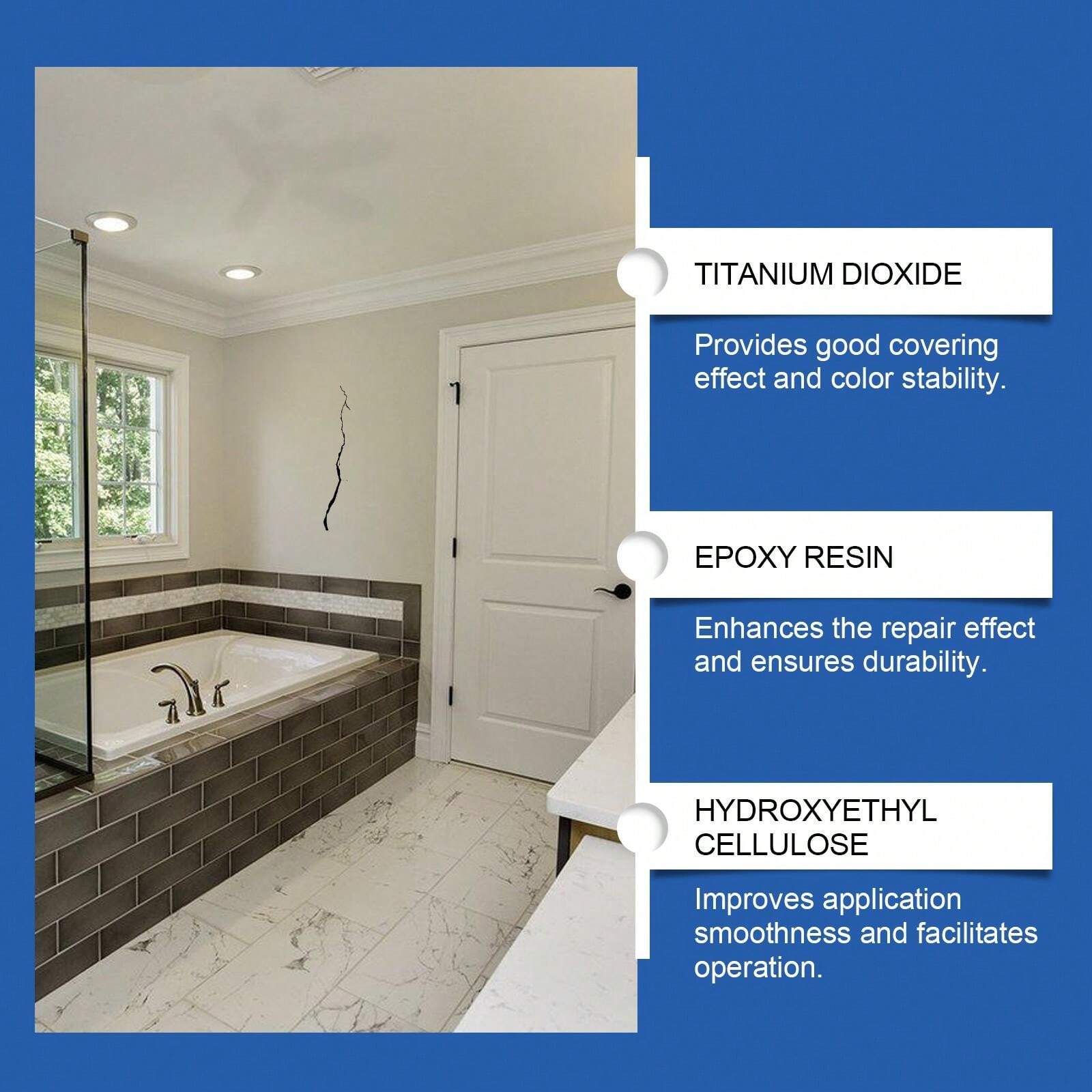 White Wall Repair Paint, MultiPurpose Waterproof Paint For Covering