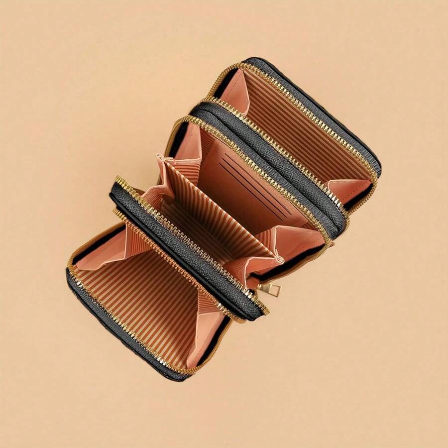 Women's Butterfly Embroidery Diamond Pattern Large Capacity