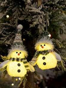 1PC Đồ trang trí Giáng sinh, Đồ trang trí không khí Giáng sinh, Đồ trang trí người tuyết mùa đông, Mũ len xanh Giáng sinh có đèn trang trí Quà tặng tốt nhất - Nhiều màu - Xem 3