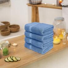 Extra Large Bath Towels 100% Cotton 27"X54" 4 Bath Towel, Soft Quick Dry - Hải quân - Xem 3
