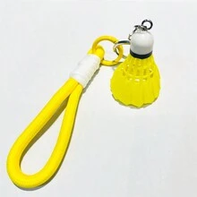 1 件独特的多色仿羽毛羽毛球钥匙扣吊坠，时尚体育纪念品，适用于简单的手机挂绳，马卡龙编织钥匙圈，汽车包钥匙扣，学生派对礼品配件 - 彩色 - 查看 9