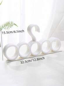 1pc 5-Slot Scarf Organizer - Multipurpose Plastic Tie, Scarf, Shawl Rack, Space Saving Closet Hanger, 12.79" X 6.1"
