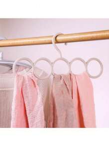 1pc 5-Slot Scarf Organizer - Multipurpose Plastic Tie, Scarf, Shawl Rack, Space Saving Closet Hanger, 12.79" X 6.1"