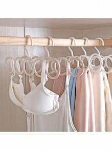 1pc 5-Slot Scarf Organizer - Multipurpose Plastic Tie, Scarf, Shawl Rack, Space Saving Closet Hanger, 12.79" X 6.1"