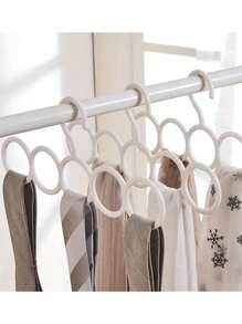 1pc 5-Slot Scarf Organizer - Multipurpose Plastic Tie, Scarf, Shawl Rack, Space Saving Closet Hanger, 12.79" X 6.1"