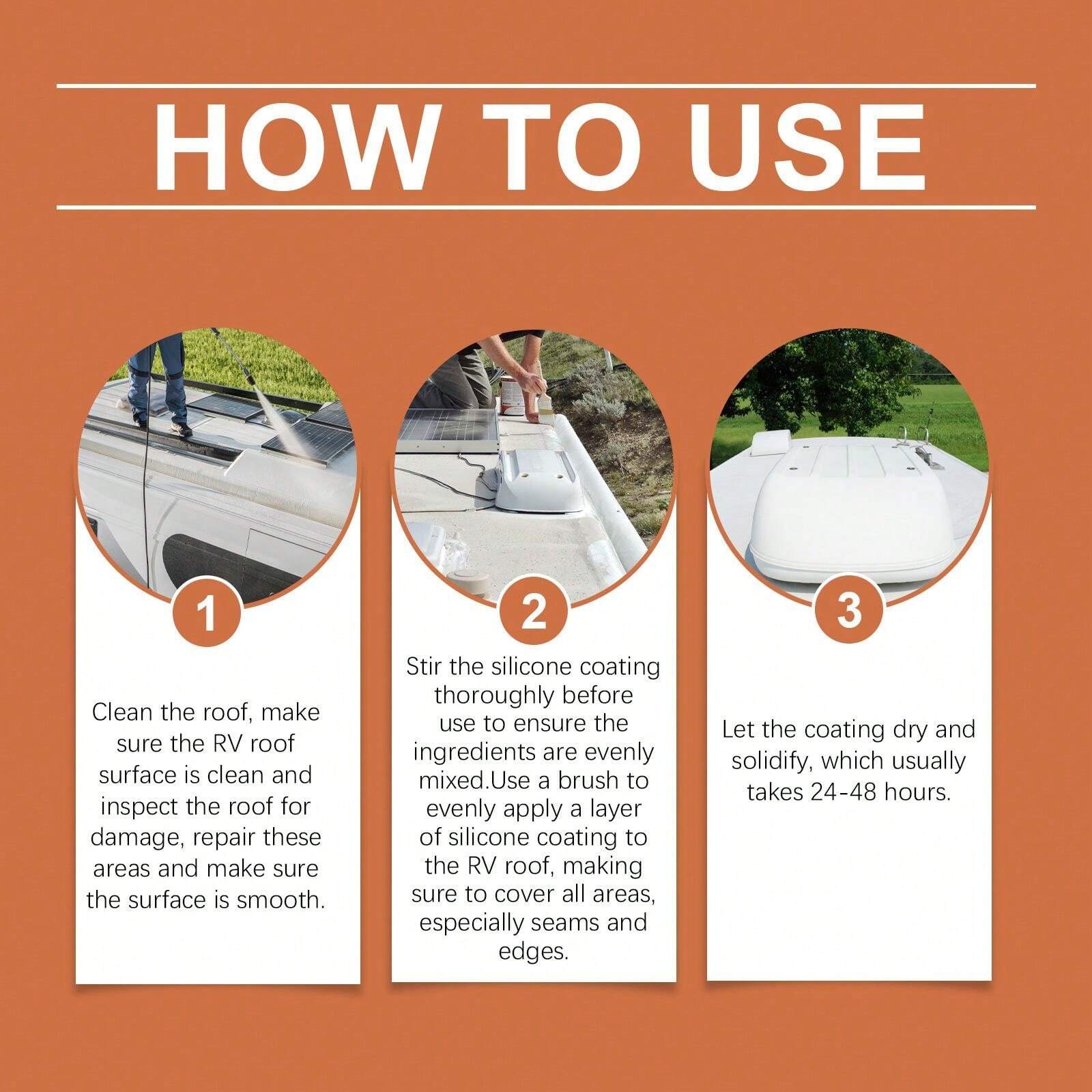 Silicone RV Roof Paint RV Roof Repair Wood Paint Leak Sealant for Sale