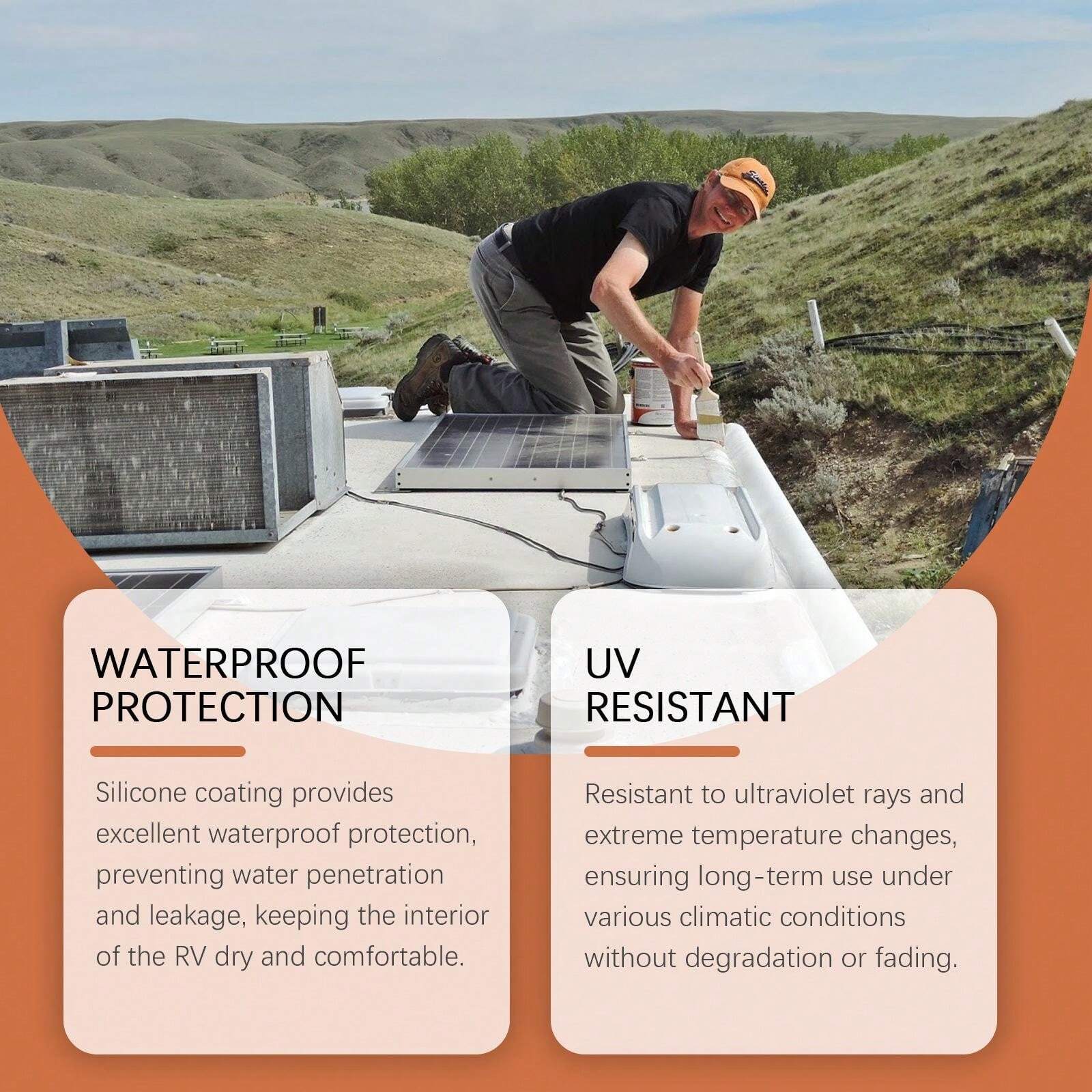 Silicone RV Roof Paint RV Roof Repair Wood Paint Leak Sealant SHEIN UK