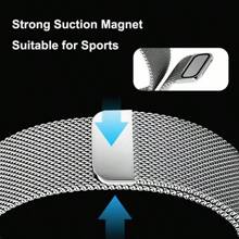 Pulseira de Malha Milanesa Compatível com Xiaomi Mi Band 9/8, Pulseira de Relógio de Metal Magnética em Aço Inoxidável para Substituição da Pulseira Mi Band 8/9