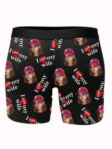 Custom Face Boxers For Men, Personalized Photo Underwear, Custom Face Boxer Briefs, Personalized Boxers For Husband, Custom Face Underwear, Custom Funny Faces Boxers Briefs, Anniversary Gift, Valentine Gift, Birthday Gift, Wedding Gift, Best Friend Gift, Gift For Boyfriend, Gift For Husband, Gift For Him, 1pc,Easy Comfort,Underwear & Sleepwear,Customized Men Underwear