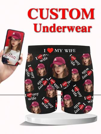 Custom Face Boxers For Men, Personalized Photo Underwear, Custom Face Boxer Briefs, Personalized Boxers For Husband, Custom Face Underwear, Custom Funny Faces Boxers Briefs, Anniversary Gift, Valentine Gift, Birthday Gift, Wedding Gift, Best Friend Gift, Gift For Boyfriend, Gift For Husband, Gift For Him, 1pc,Easy Comfort,Underwear & Sleepwear,Customized Men Underwear,Gymboy