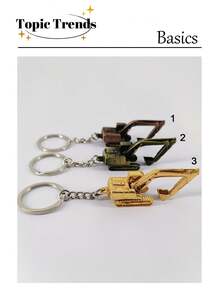 3D 挖掘机钥匙扣吊坠、汽车包装饰饰品配件礼品、创意钥匙扣、包挂配件、钥匙、汽车钥匙扣、简约时尚礼物、送给家人和朋友的礼物、时尚设计情侣礼物、有趣的礼物 - 彩色 - 查看 1