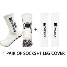 2 đôi tất thể thao chất lượng cao, 1 đôi tất bảo vệ chân ngoài trời cho nam và nữ khi chơi bóng đá và 1 đôi tất thể thao chống trượt khi chơi bóng đá, quần vợt và bóng rổ có đế cao su chấm bi - Nhiều màu - Xem 2