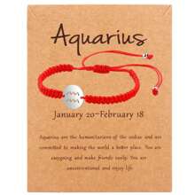 1 pieza Pulsera unisex con de los 12 signos del zodíaco, hecha a mano de acero inoxidable trenzado, de moda