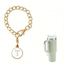 1 Packung Initialen Charm Anhänger, personalisierte Buchstaben Schmuckanhänger zur Kennzeichnung von Kaffeetassen, Anti-Verlust Dekoartikel