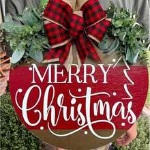 1PC Biển báo Giáng sinh bằng gỗ cổ điển - Biển báo trang trí cho tiền sảnh, vườn, sân trong, thiết kế vòng hoa lễ hội, không cần điện, thích hợp để treo ở cửa trước, biển báo treo cửa nhà ấm áp, hoa văn truyền cảm hứng thú vị bằng gỗ, trang trí nghệ thuật theo phong cách cổ điển cổ điển, dây treo tường in, quà tặng nhà mới phòng khách phòng tắm quán bar quán cà phê vườn văn phòng hội trường trang trí tường - Nhiều màu - Xem 2