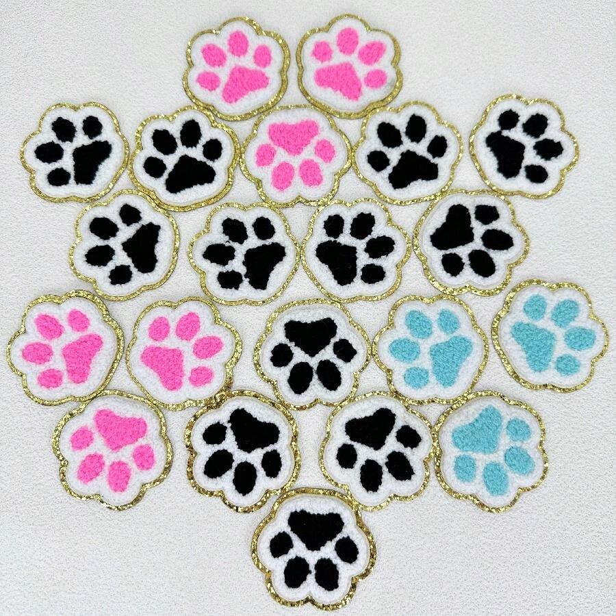 6 miếng vá thêu họa tiết bàn chân chó mới, khăn thêu, miếng vá thêu tự dính, phong cách dễ thương, miếng dán tủ lạnh, phụ kiện tự làm dùng cho giày dép, tất, túi xách, quần áo, ghim, quà tặng Giáng sinh, quà tặng Lễ Tạ ơn Y2K - Nhiều màu - Xem 1