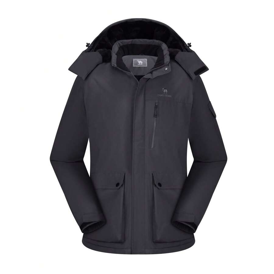 CAMEL CROWN Men's Ski Jacket Winter Warm Snow Coat Waterproof Windbreaker Hooded Work Outerwear Snowboarding Jackets