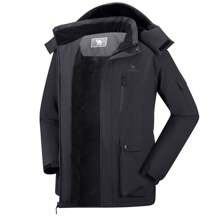 CAMEL CROWN Men's Ski Jacket Winter Warm Snow Coat Waterproof Windbreaker Hooded Work Outerwear Snowboarding Jackets
