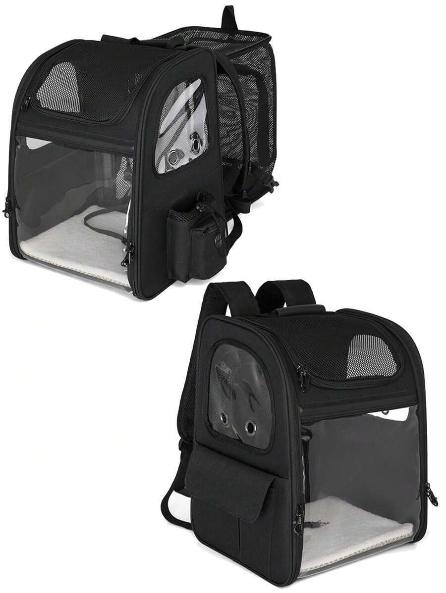 Cat Carrier Backpack, Portable Double Shoulder Pet Bag With Transparent
