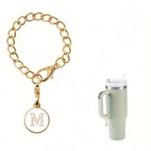 1 Packung Initialen Charm Anhänger, personalisierte Buchstaben Schmuckanhänger zur Kennzeichnung von Kaffeetassen, Anti-Verlust Dekoartikel