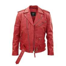 Mens Cow-Hide Black Brando Jacket -Venice - màu đen - Xem 2